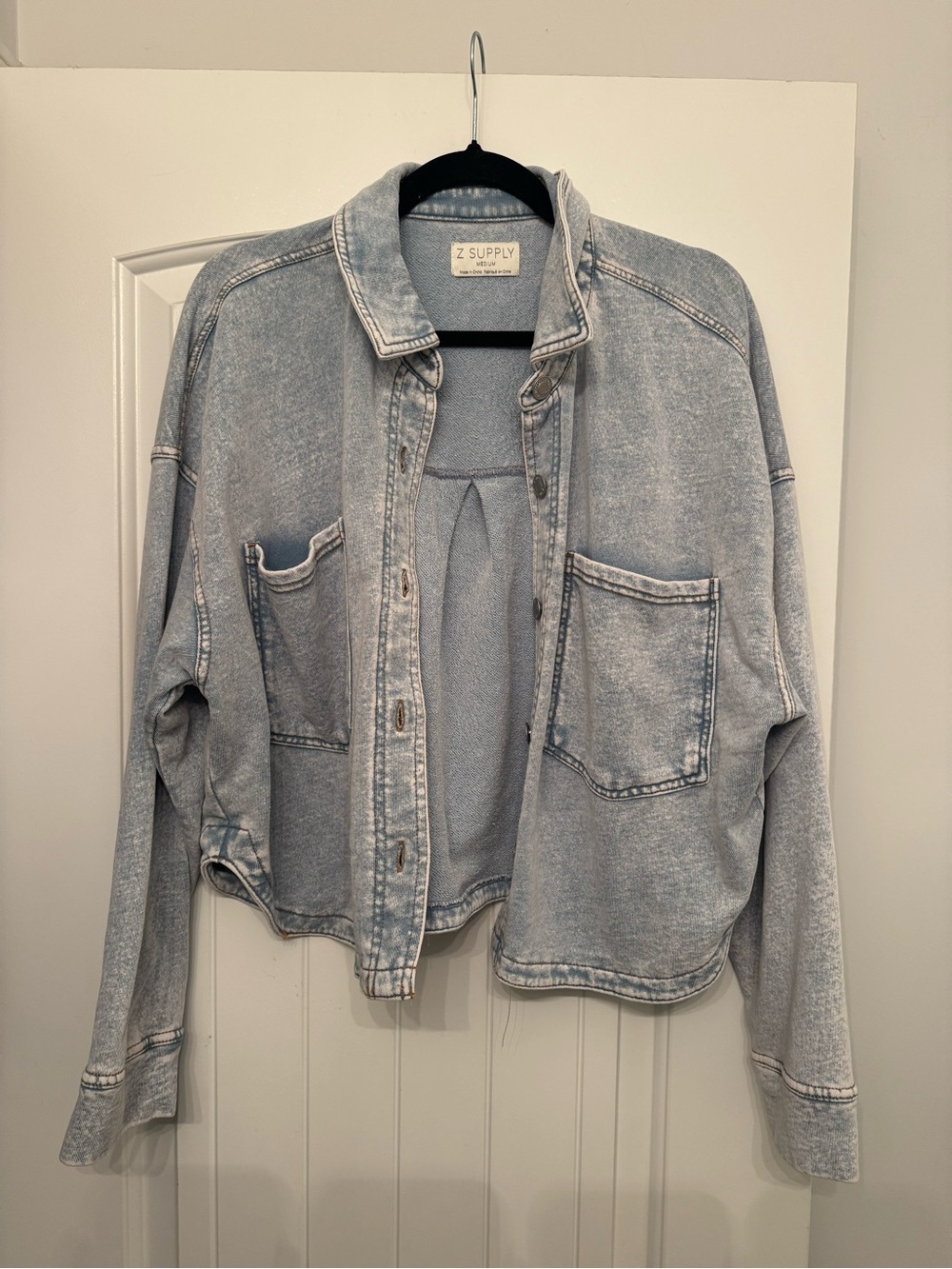 Z Supply Light Blue Washed Denim Jacket